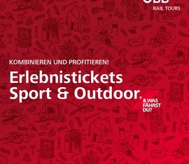 Werbegrafik zu ÖBB Rail Tours Sport- und Outdoor-Erlebnistickets. | © ÖBB Rail Tours