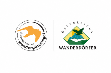 Logos Österreichisches Wandergütesiegel und Österreichs Wanderdörfer. | © Österreichisches Wandergütesiegel | Österreichs Wanderdörfer